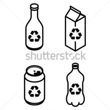 Icons   Glass Bottle Paper Carton Soda Drink Can Pet Bottle