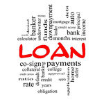 Loan Word Cloud Concept In Red Caps   Loan Word Cloud   