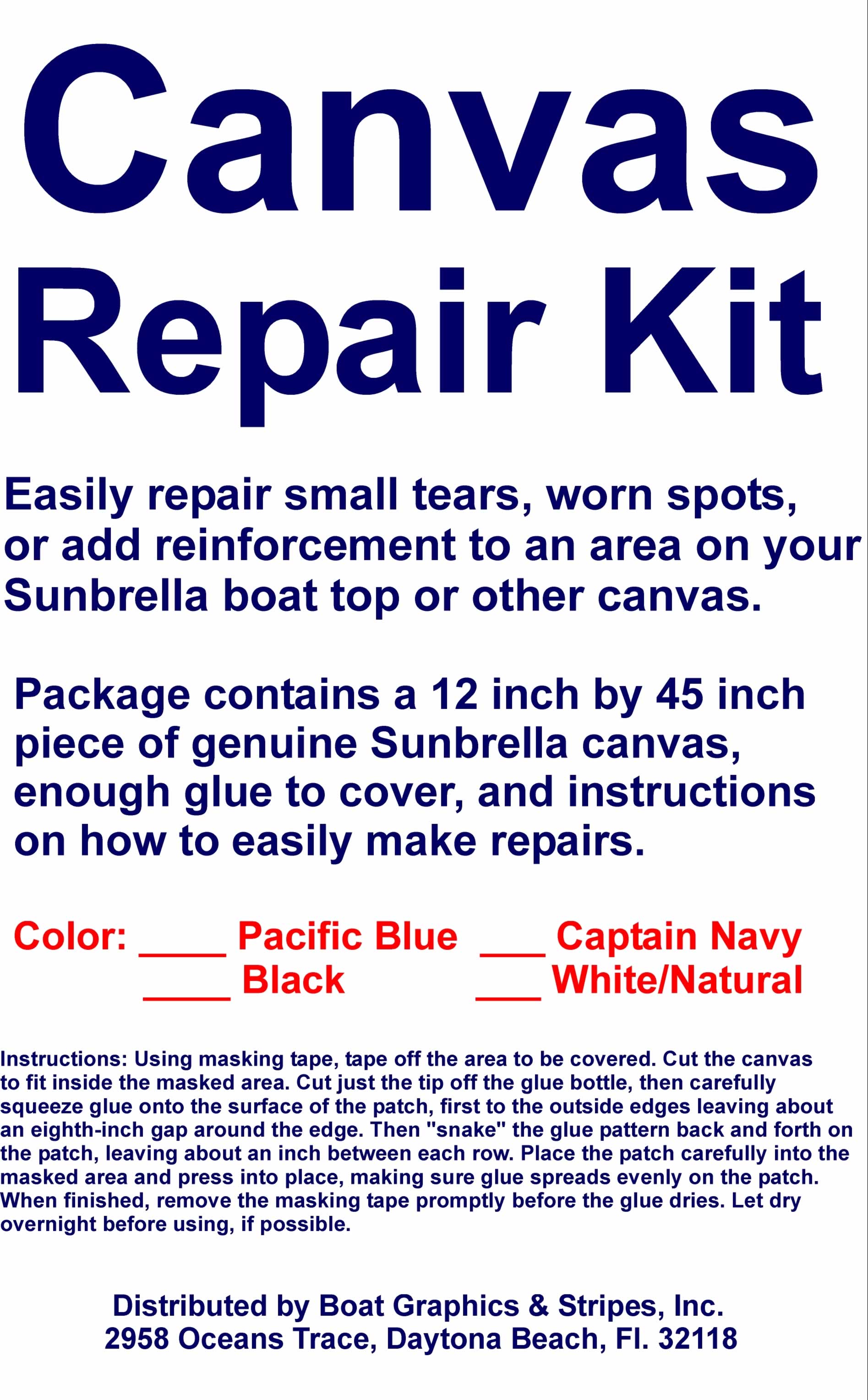 Marine Boating Flag Covers Bimini Top Canvas Repair Kits