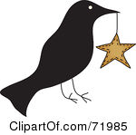 Royalty Free  Rf  Clipart Illustration Of A Crow Couple Over A Red
