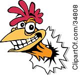 Royalty Free  Rf  Clipart Illustration Of A Disappointed Chicken Over