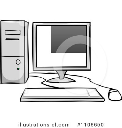 Royalty Free  Rf  Desktop Computer Clipart Illustration  1106650 By