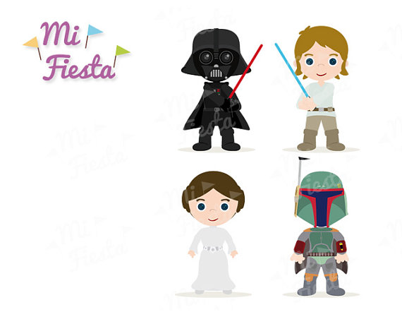 Star Wars Inspired Luke Skywalker Darth Vader Princess Leia And Boba    