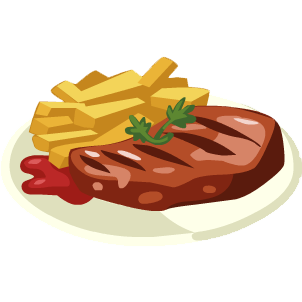 Steak And Chips Png