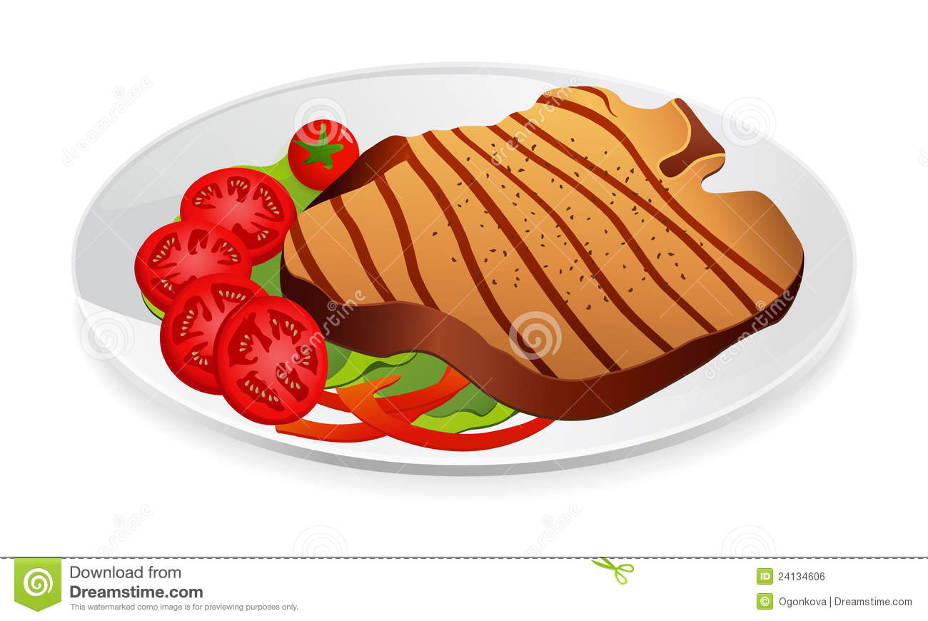 Steak With Vegetables On A Plate Royalty Free Stock Image   Image    