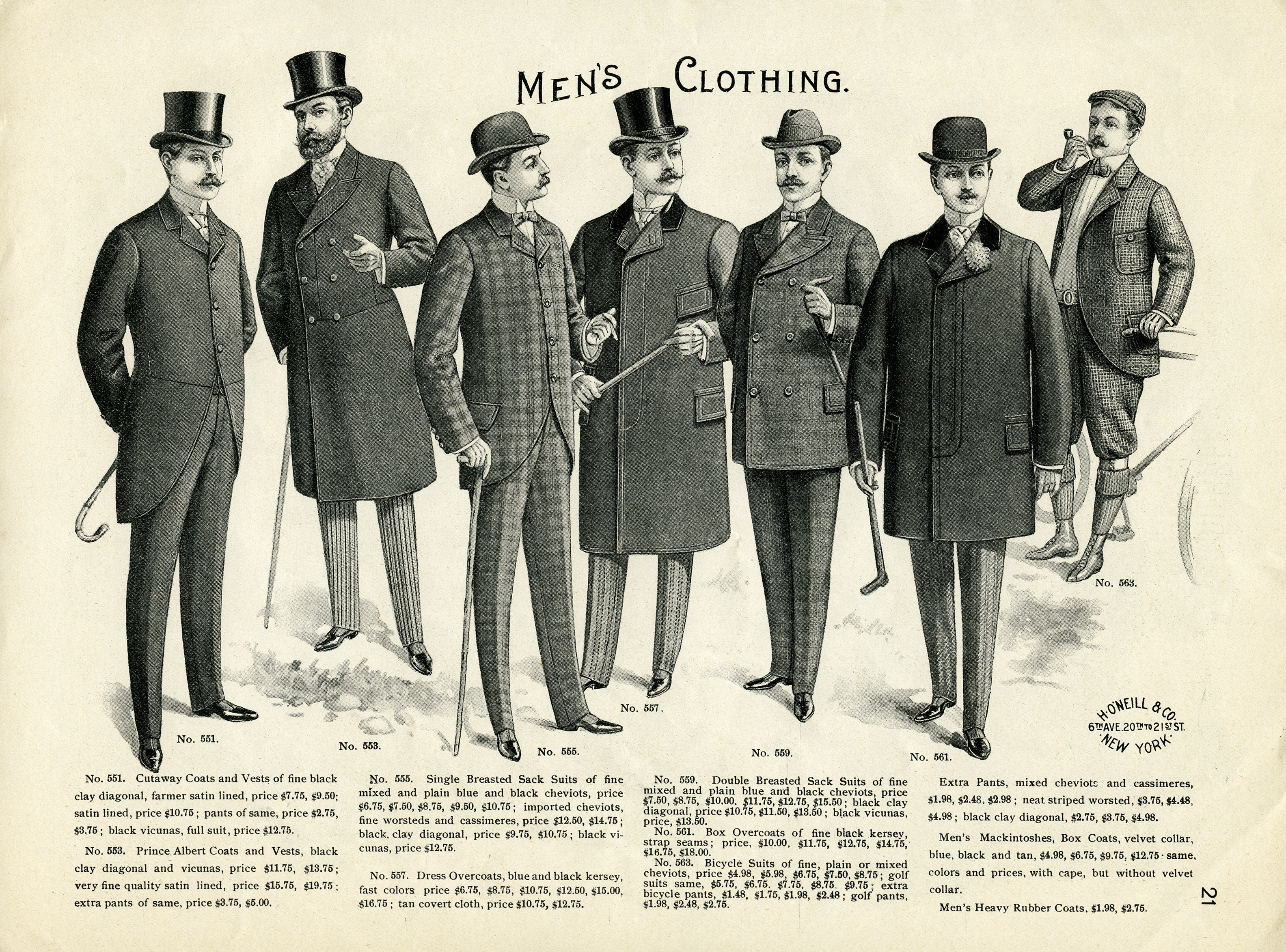 Vintage Mens Clothing Image Victorian Era Man Illustration Antique