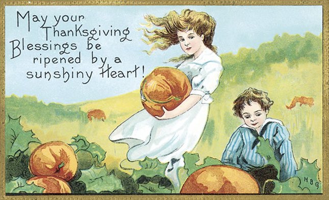Vintage Thanksgiving Postcard Free Clipart