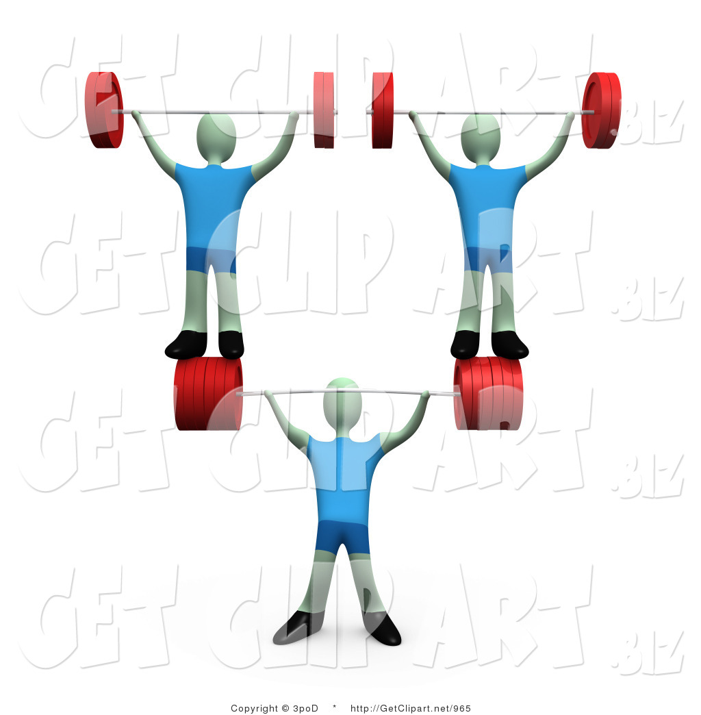 And Two Other Weightlifters Over His Head In A Fitness Gym By 3pod