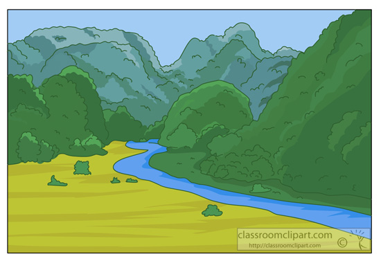 Geography   Mountain River Geogprahy   Classroom Clipart