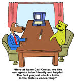 Helpful Agents Business Cartoon Showing Business Dog Interviewing