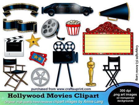Hollywood Movies Clipart   Designer Resources
