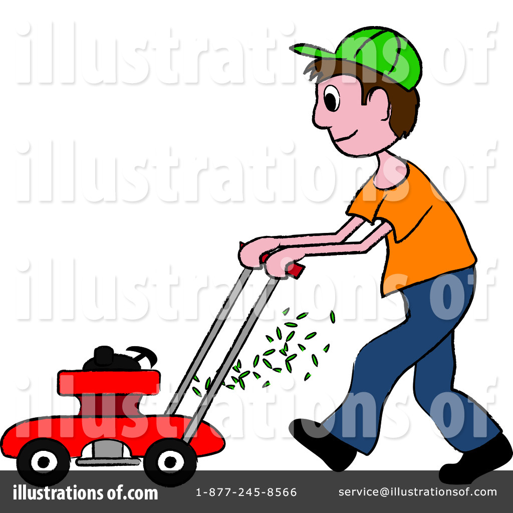 Lawn Mowing Clipart Illustration By Pams Clipart   Stock Sample  94206