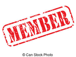Member Stamp With Red Text Vector Clipart