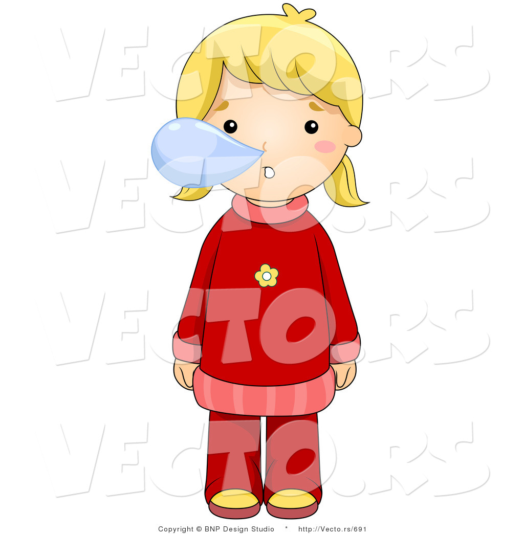 Of A Sick Girl Blowing Snot Bubbles From Her Nose By Bnp Design Studio