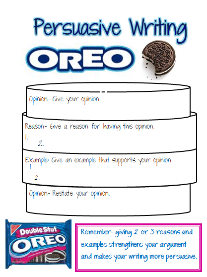 Our Cool School  Persuasive Writing  Oreo    Updated With Pdf Files