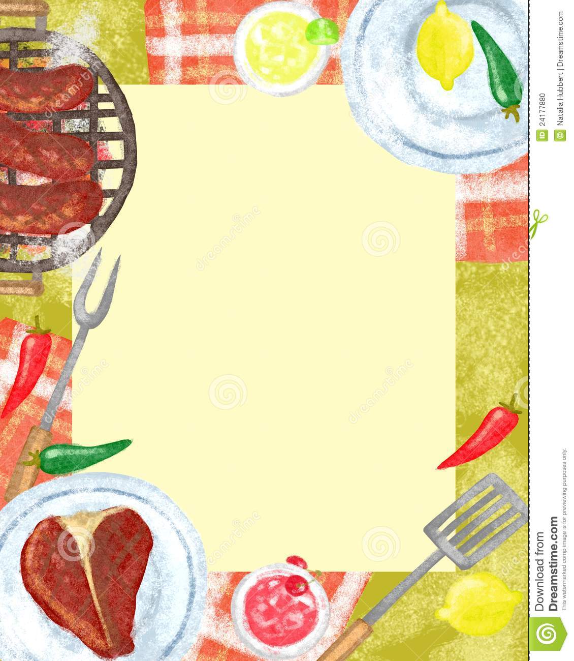 Picnic Party Clipart Bbq Party Invitation
