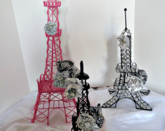 Quinceanera Paris Themed Centerpiec Es And Decorations Eiffel Towers    