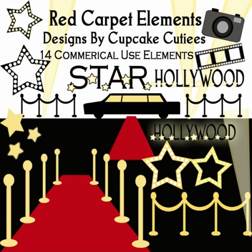 Red Carpet Digital Commerical Use Clip Art Movie Star Hollywood