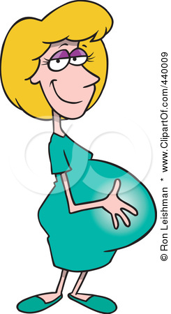 Royalty Free Rf Clip Art Illustration Of A Cartoon Pregnant Woman