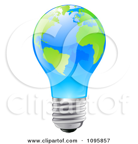 Royalty Free  Rf  Clipart Illustration Of A Green Light Bulb Hanging