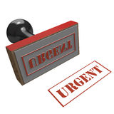 Rubber Stamp With Message Of Urgent Stock Photography