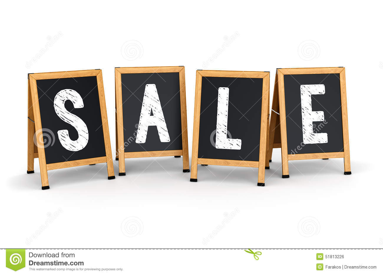 Sidewalk Signs With Text Sale Isolated On White Background  Business