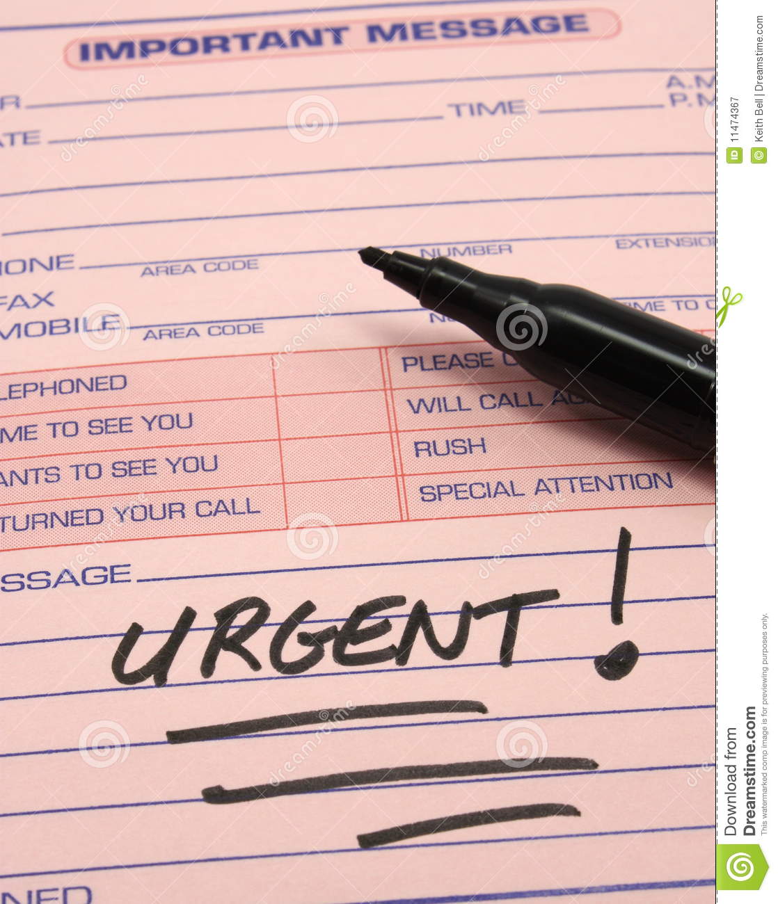 Urgent Message Royalty Free Stock Photography   Image  11474367