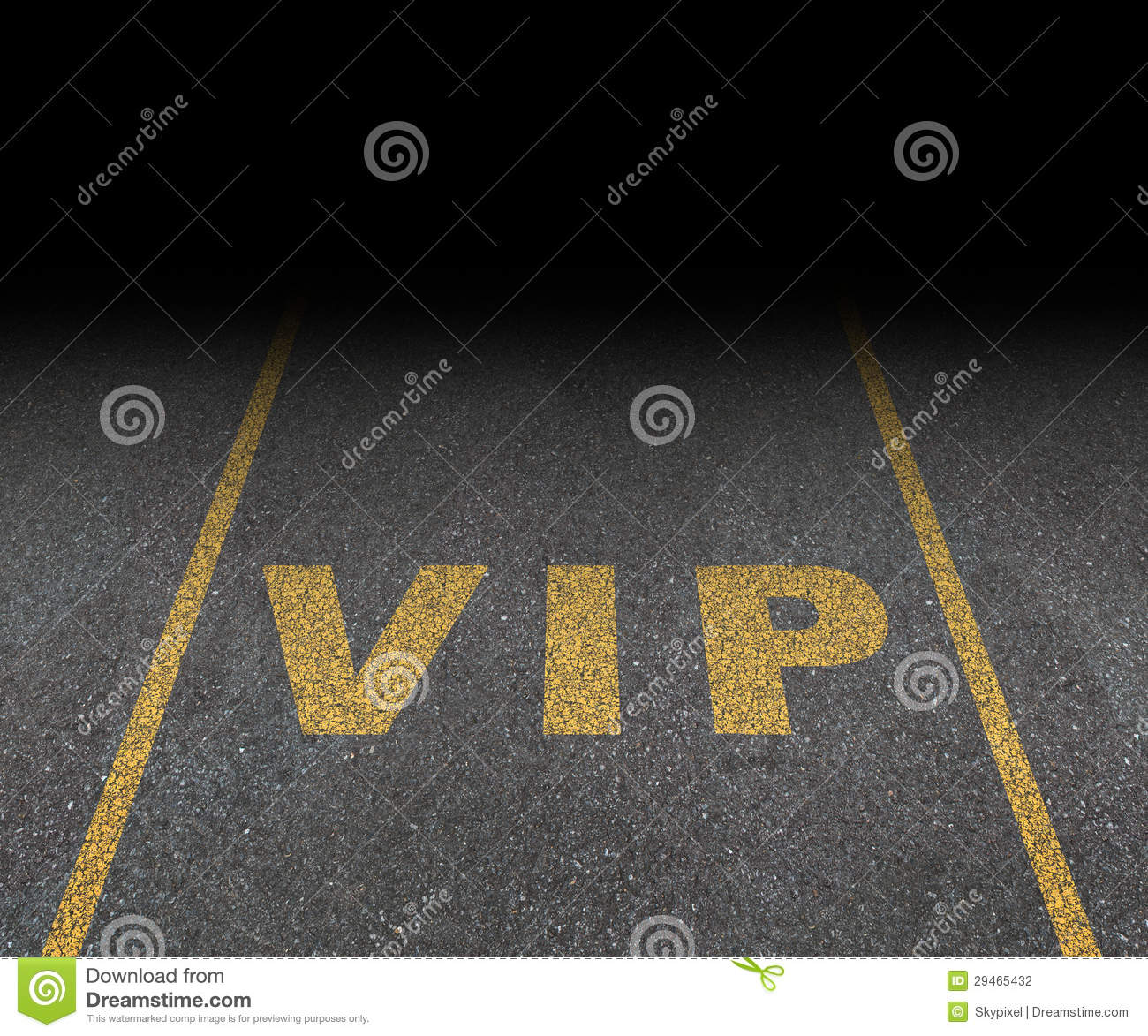 Vip Service Symbol With A First Class Reserved Parking Space For With