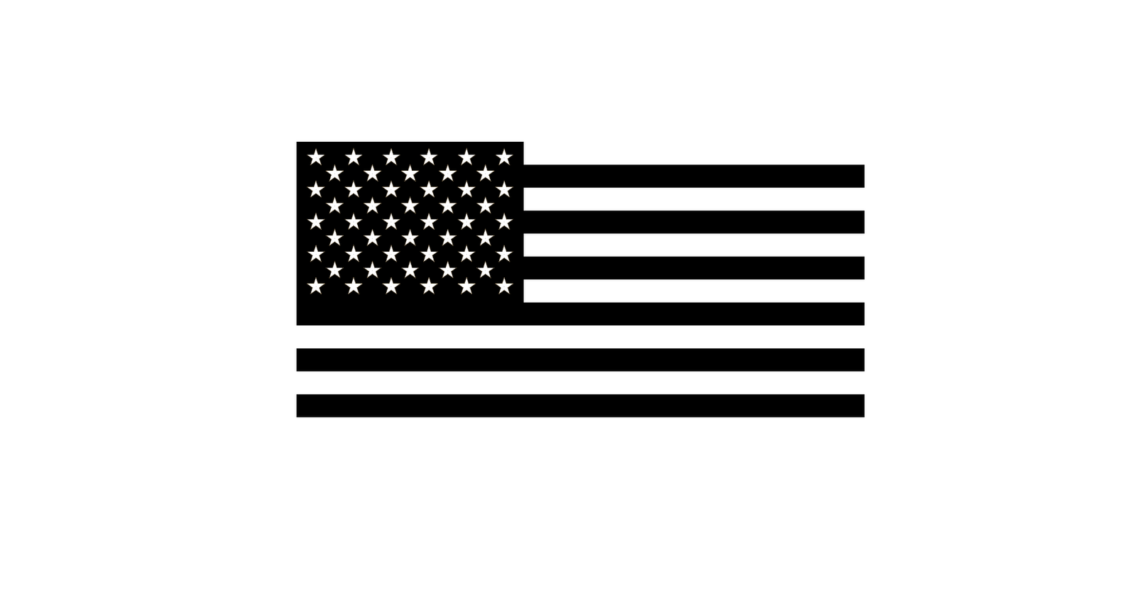 Black And White American Flag Clipart Us Flag Patch   White Border