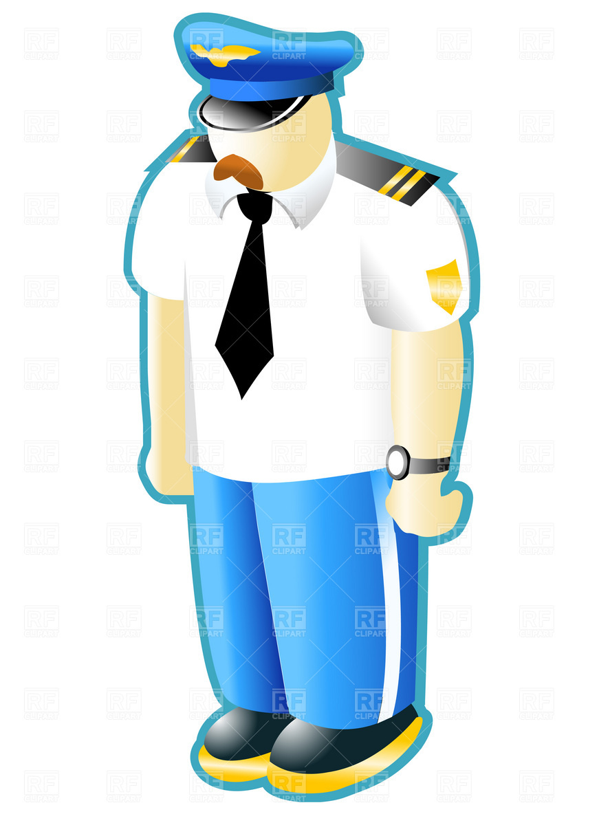 Civilian Pilot In Uniform Download Royalty Free Vector Clipart  Eps