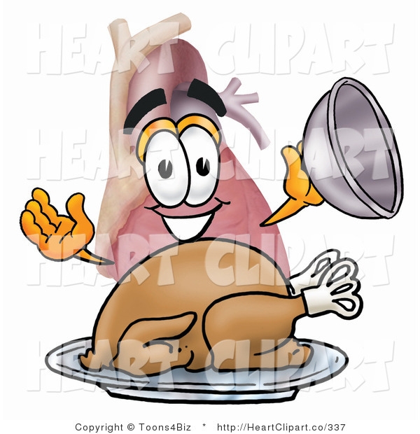 Clip Art Of A Hungry Human Heart Organ Mascot Cartoon Character    