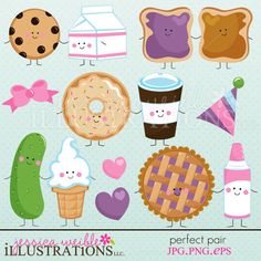 Clip Art Pictures Perfect Pair Cute Digital Clipart For Invitations    