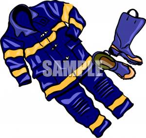 Firefighter S Uniform   Royalty Free Clipart Picture
