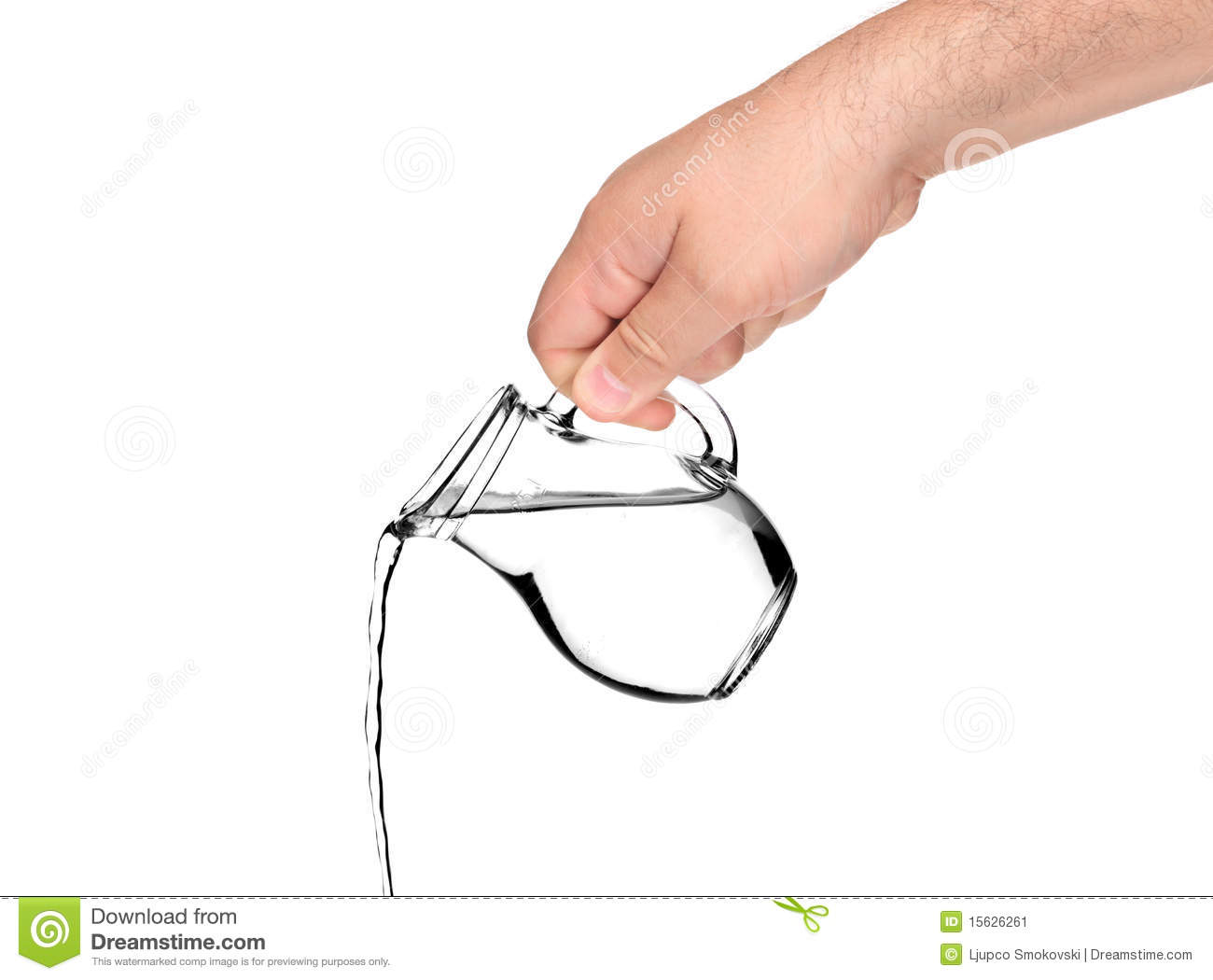 Hand Pouring Water From Pitcher Stock Image   Image  15626261