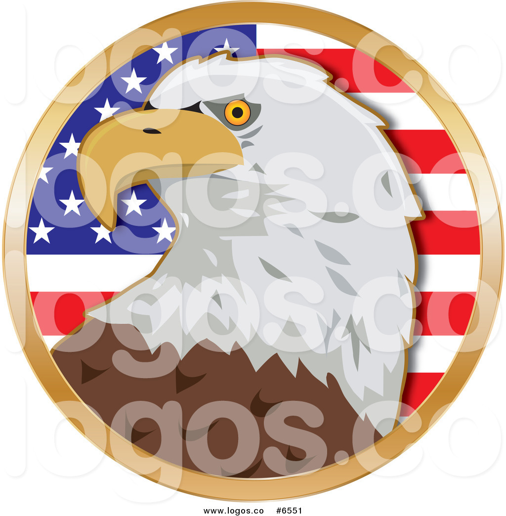 Larger Preview  Royalty Free Clipart American Bald Eagle And American