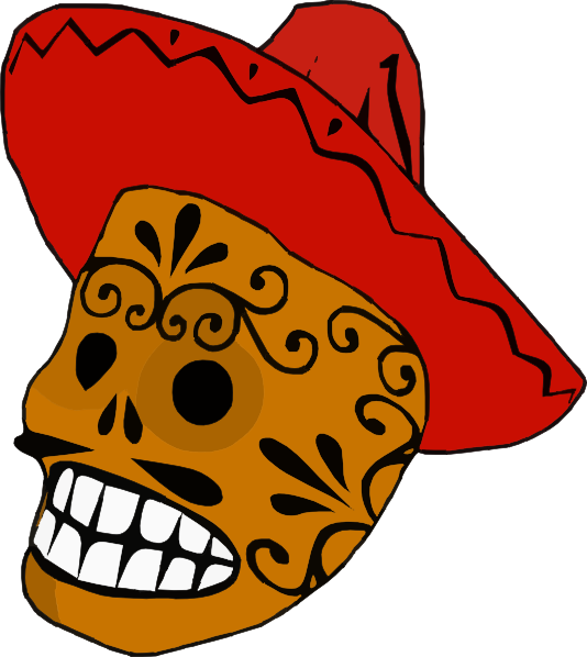 Mexican Skull At Clkercom Vector Online Royalty Clipart