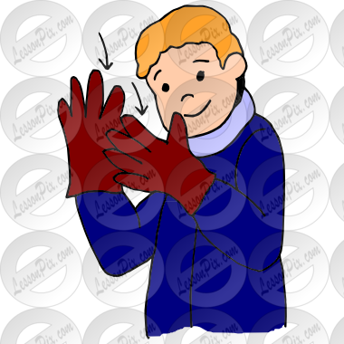 Picture For Classroom   Therapy Use   Great Put On Gloves Clipart
