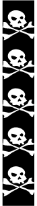 Pirate Skull And Bones Border Jolly Roger Divider Clip Arts