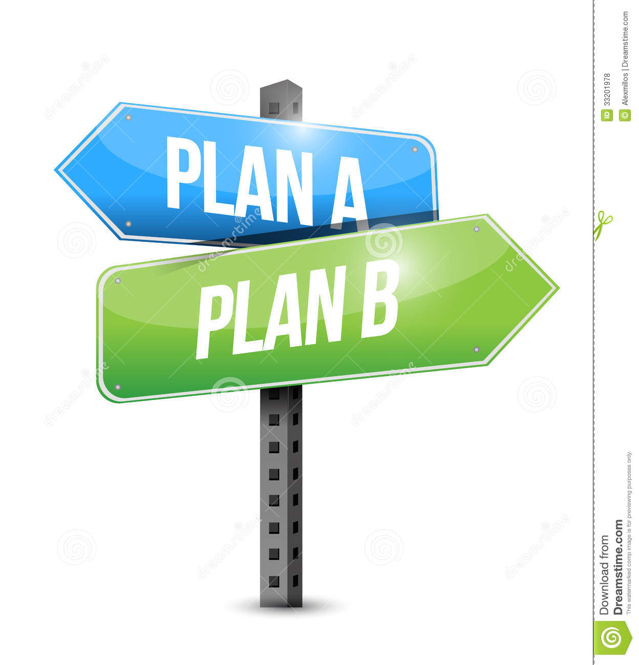 Plan A Plan B Road Sign Illustration Design Royalty Free Stock Photos