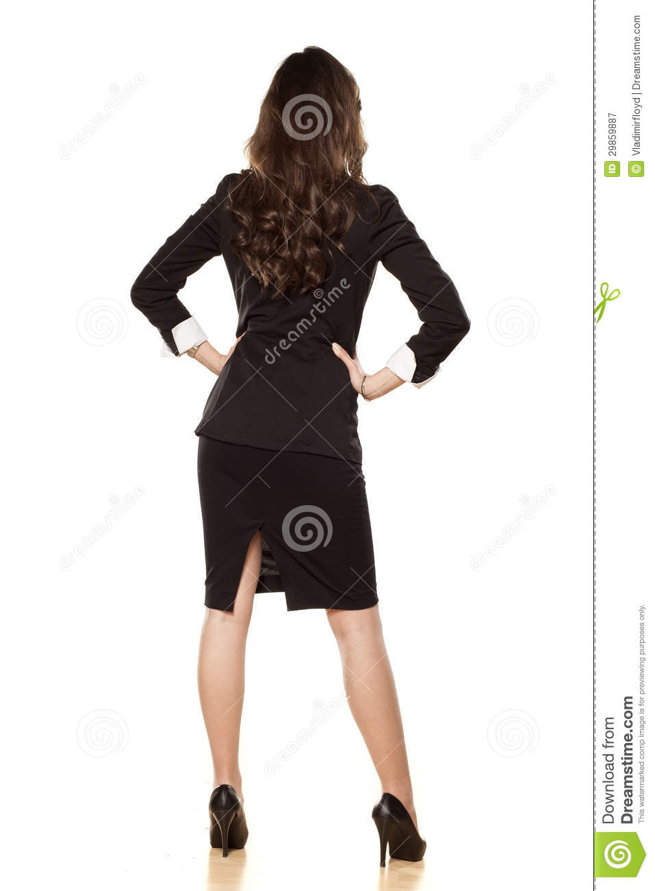 Rear View On The Business Woman Royalty Free Stock Photography   Image    