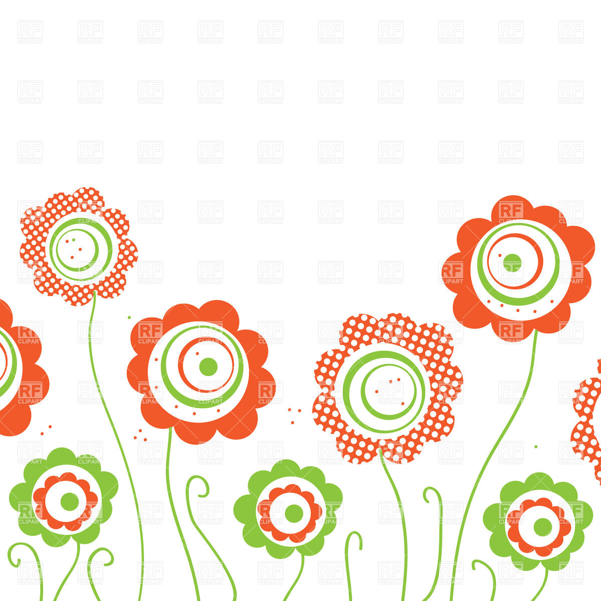     Round Hand Drawn Flowers Download Royalty Free Vector Clipart  Eps