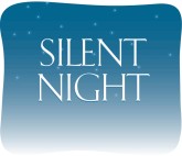 Silent Night With Stars Clipart Silver Silent Night Script Clipart