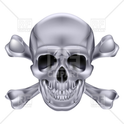 Silver Skull And Crossbones 16234 Objects Download Royalty Free    