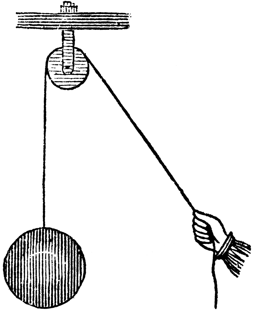 Simple Pulley   Clipart Etc