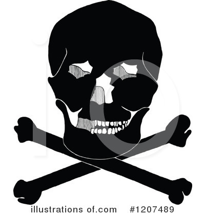 Skull And Crossbones Clipart  1207489 By Prawny Vintage   Royalty Free    
