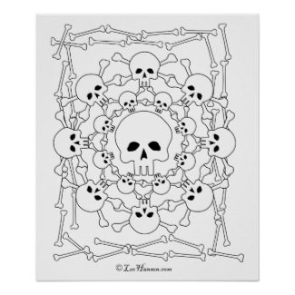 Skulls Mandala Poster By Imagefactory