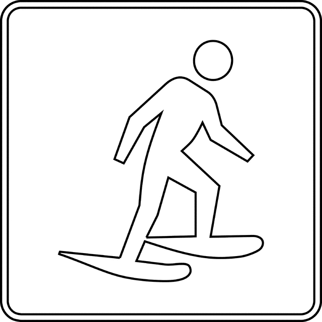Snowshoeing Outline   Clipart Etc