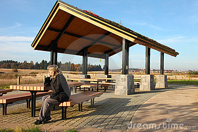 Stock Image  Recreational   Picnic Area Shelter