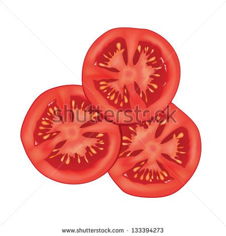 Tomato Slice Clipart Sliced Tomato Isolated Over