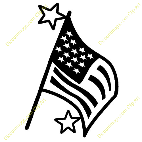 Usa Flag Clip Art Black And White   Www Proteckmachinery Com